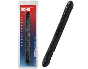 Veined Double Header Dong 18in. (Black)