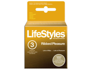 Lifestyles Ribbed Pleasure 3pk