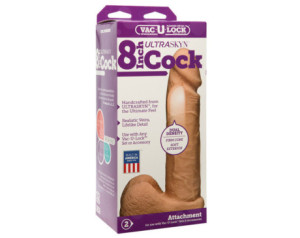 Vac-U-Lock 8in ULTRASKYN Cock White