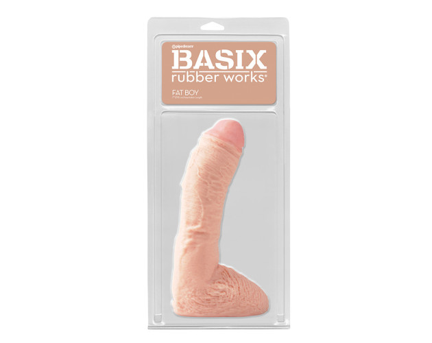 PD Basix Fat Boy 10in Dildo Balls Beige