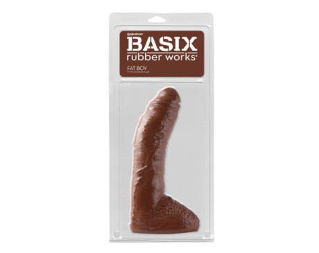 PD Basix Fat Boy 10in Dildo Balls Brown