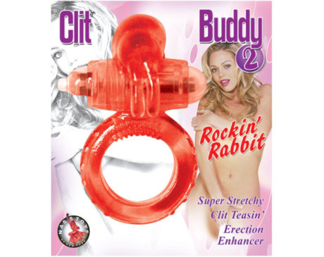 Clit Buddy 2 Vibrating Cockring (Red)