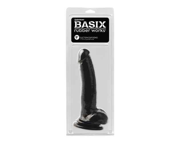 PD Basix 9in Thicky Balls & Suction Blk