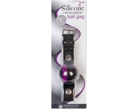 Removable Silicone Ball Gag Swirl 2in.