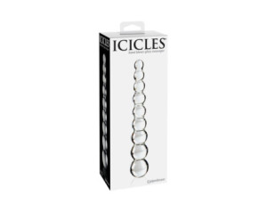 Icicles No.2 8.5in Glass Dildo Clear