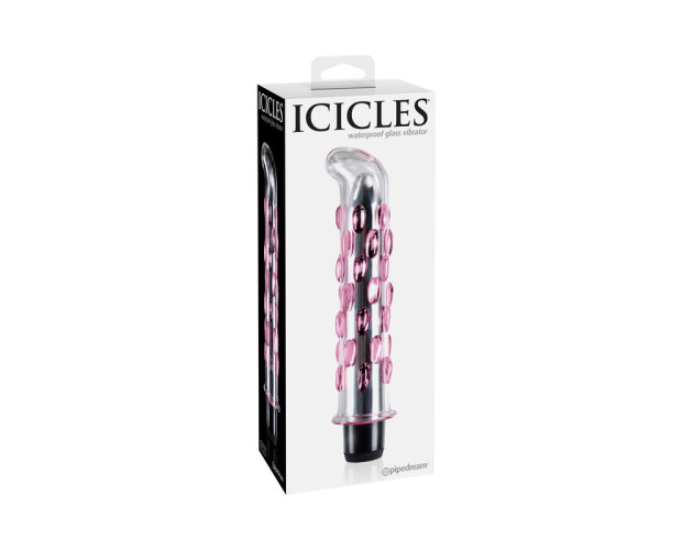 Icicles No.19 Vibr 7.5in GlassDildo PnkClr