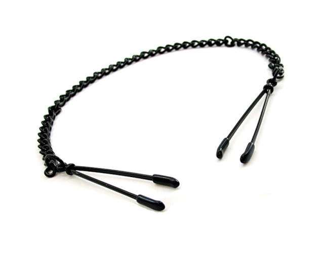 H2H Nipple Clamps Tweezer W/Chain (Blk)