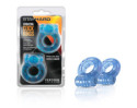 Stay Hard Vibrating Cockrings 2pk Blue