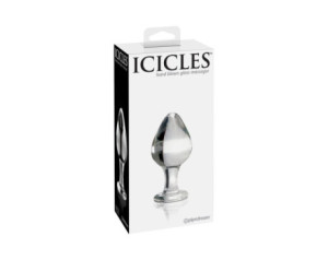 Icicles No.25 Glass Anal Plug 3.5in Clear