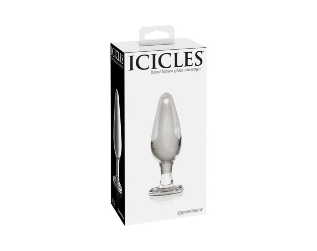 Icicles No.26 Glass Anal Plug 4.5in Clear