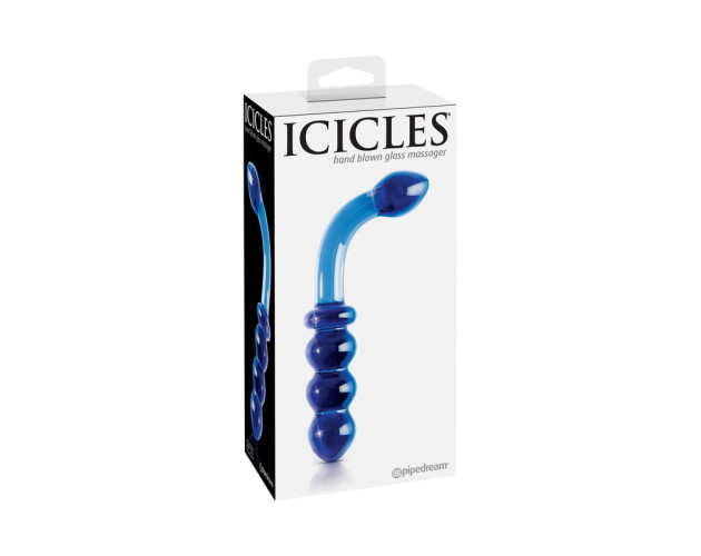 Icicles No.31 7.25in Dual-Ended Glass Blue