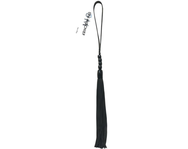 SS S&M Noir Whip 16in Beaded Flogger