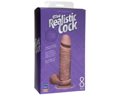 Realistic Cock - UR3 - 8in Brown