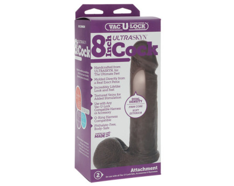 Vac-U-Lock 8in ULTRASKYN Cock Black