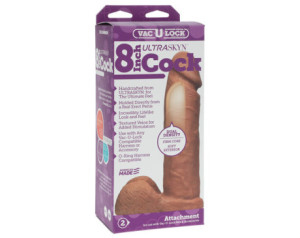 Vac-U-Lock 8in ULTRASKYN Cock Brown