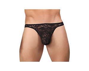 MP Stretch Lace Bong Thong Black SM