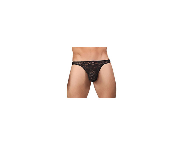 MP Stretch Lace Bong Thong Black SM