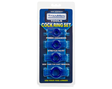 TitanMen - Cock Ring Set Blue