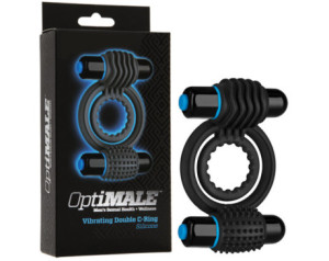 OptiMALE – Vibrating Double C-Ring Black