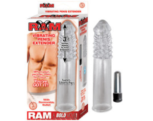 Ram 3.5in Vibrating Penis Extender (Clr)