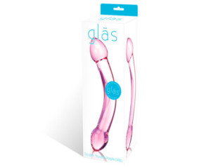 Glas 7.25in Double Trouble Purple Dildo