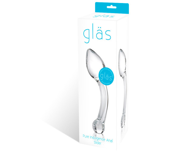 Glas 8in Pure Indulgence AnalSlide Dildo