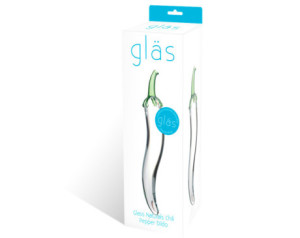 Glas 8.25in Glass Natural ChiliPep Dildo