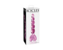 Icicles No.43 8in Glass Dildo Heart Pink