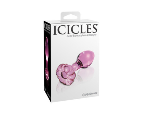 Icicles No.48 Glass 3.5in Plug Flower Pink