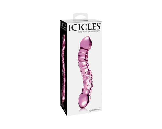 Icicles No.55 7.75in Dual-Ended Glass Pink