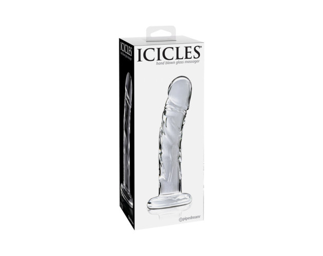 Icicles No.62 6.5in Glass Dildo Clear