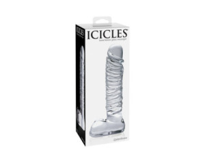 Icicles No.63 8.5in Glass Dildo Clear