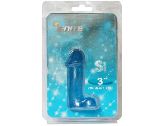 SI 3in Cock w/Balls Blue