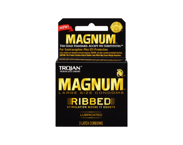 Trojan Magnum Ribbed 3pk