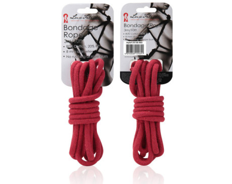 Lux Fetish Bondage Rope 10 ft Red