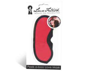 Lux Fetish Peek-A-Boo Love Mask Red