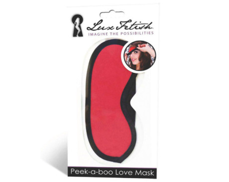 Lux Fetish Peek-A-Boo Love Mask Red