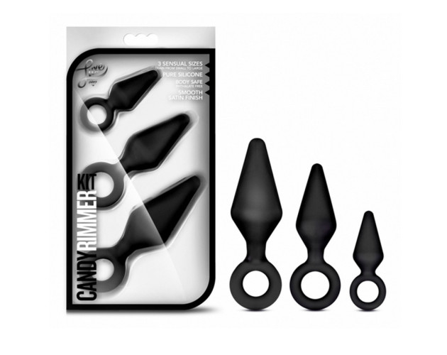 Luxe Night Rimmer Anal Plug Kit Black