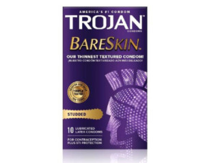 Trojan Studded Bareskin Condoms (10)