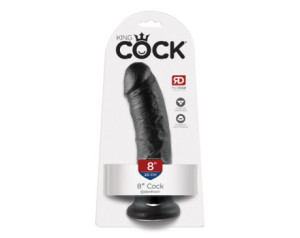 King Cock 8in Cock w/ Suction Cup Black