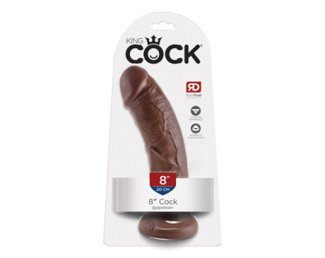 King Cock 8in Cock w/ Suction Cup Brown