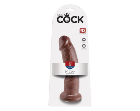 King Cock 9in Cock w/ Suction Cup Brown