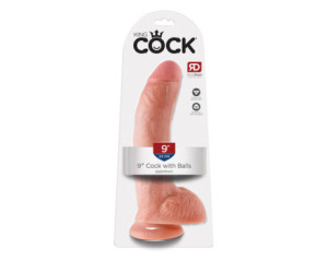 King Cock 9in Cock w/ Balls Beige