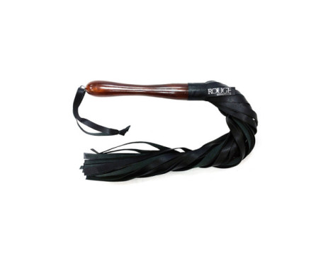 Rouge Flogger w/Wooden Handle Black