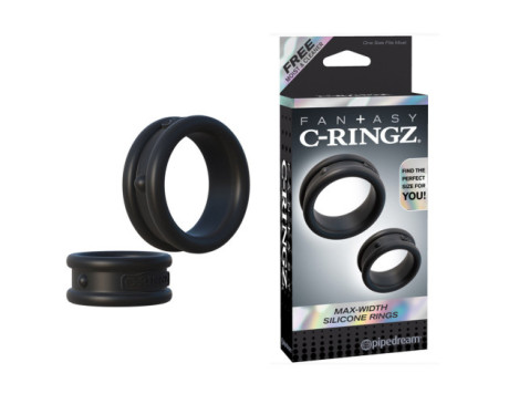 FCR Max-Width Silicone Rings Set Black