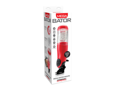 PDX Mega-Bator Mouth Stroker Clear/Red