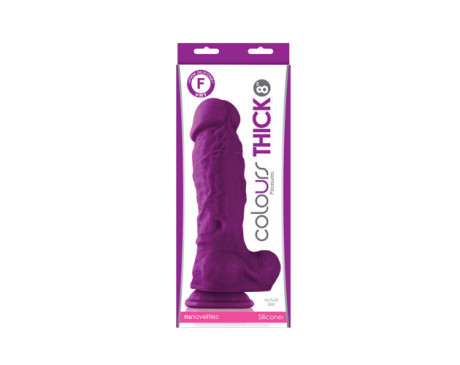 Colours Pleasures Thick 8in Dildo Purple