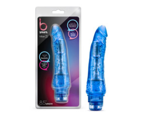 B Yours Vibe 7 Dildo 8.75in Vibr Blue