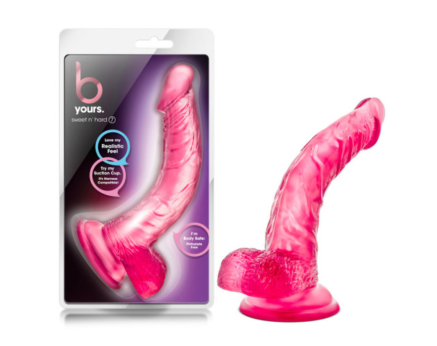 B Yours Sweet n Hard 7 Dildo 8.5in Pink