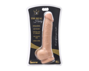 Si Real Harry Dildo w/Balls 8in Vanilla